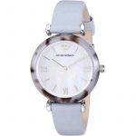 Emporio Armani AR11002 Blue Leather Strap Women's Watch