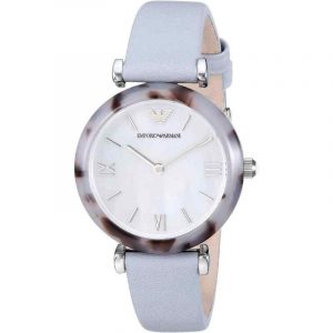 Emporio Armani AR11002 Blue Leather Strap Women's Watch