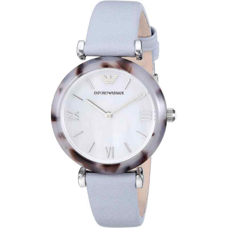 Emporio Armani AR11002 Blue Leather Strap Women's Watch