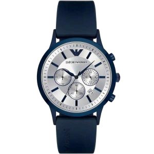 Emporio Armani Men's Watch Renato AR11026 Blue Silicone Strap