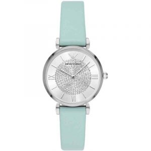 Emporio Armani AR11443 Two-Hand Blue Leather Watch