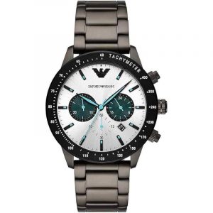 Emporio Armani Chronograph Gunmetal Stainless Steel Watch