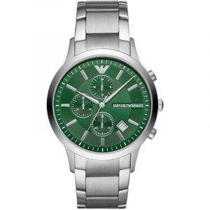 Emporio Armani Chronograph Stainless Steel Green Dial Men's Watch AR11507