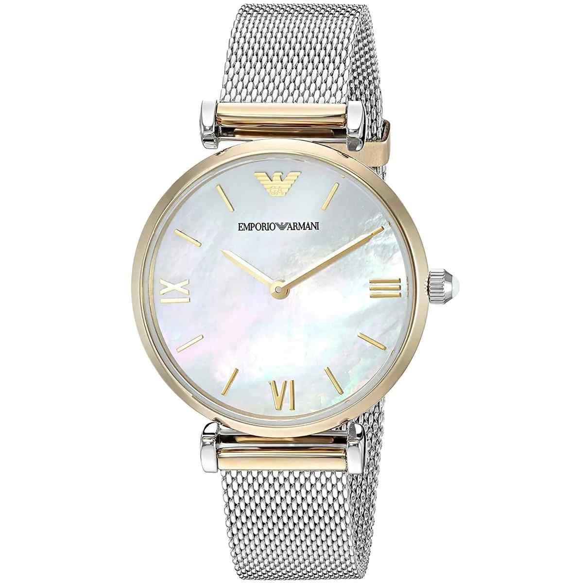 Emporio Armani Ladies Watch Gianni T-Bar Two-Tone AR2068
