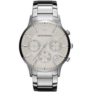 Emporio Armani Sportivo Chronograph Cream Dial Men's Watch AR2458