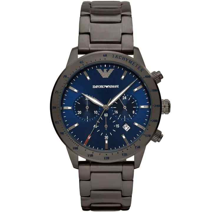 Emporio Armani AR80045 Gunmetal Watch and Band Set