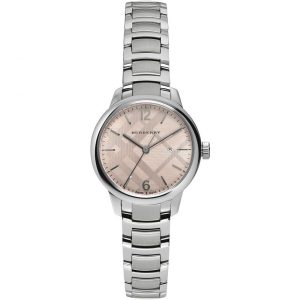 Burberry The Classic Women's Pink Dial Stainless Steel Watch BU10111