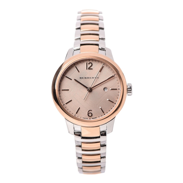 Burberry BU10117 Swiss Classic Two-Tone Women's Watch - Rose Gold & Silver