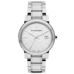 Burberry The City BU9000 Unisex 38mm Silver Stainless Steel Watch