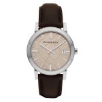 Burberry The City Check Champagne Beige Leather Watch BU9011 (Unisex)