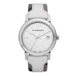 Burberry The City Check White Leather Watch BU9019 (Unisex)