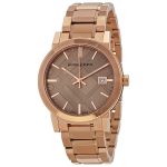 Burberry BU9034 Women's Rose Gold-Tone Swiss Quartz Watch with Rose Check Dial