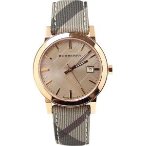 Burberry The City BU9040 Rose Gold & Multicolour Leather Women's Watch