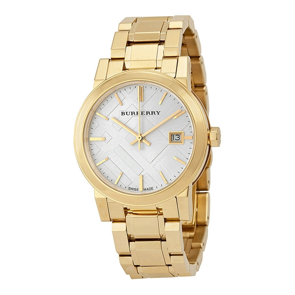 Burberry Women's BU9103 Classic Gold-Tone Watch with White Dial