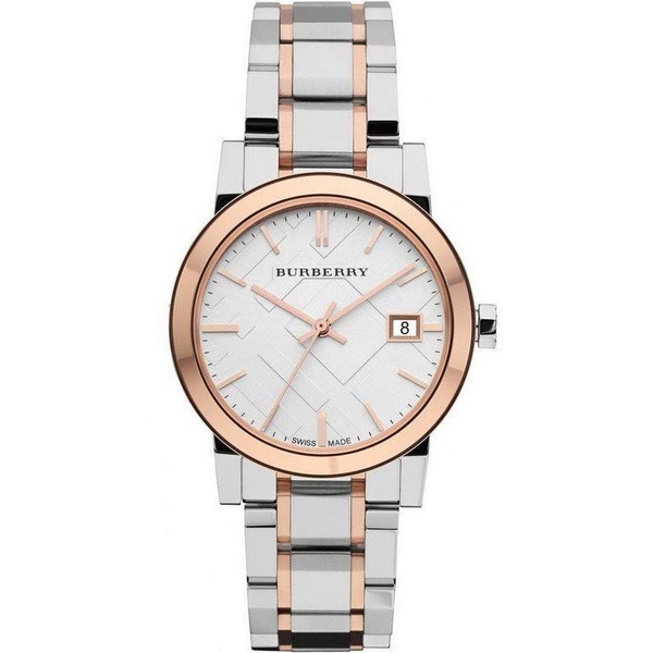 Burberry Women's Two-Tone Check Stamped Watch BU9105 - 34mm