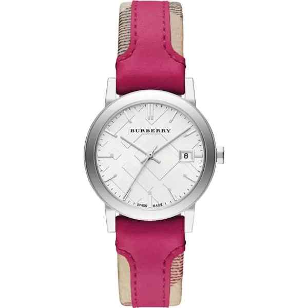 Burberry BU9149 Women's Pink Leather Watch, 34mm
