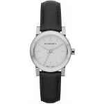 Burberry The City Petite Women's Watch - Silver Dial & Black Leather Strap (BU9206)