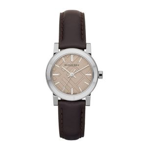 Burberry The City Nova BU9208 Women's Beige Leather Watch - 26mm