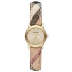 Burberry The City Haymarket Check Ladies Watch - Yellow Gold (BU9219)