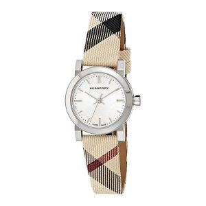 Burberry The City Haymarket Check Ladies Watch - 26mm - White/Beige (BU9222)