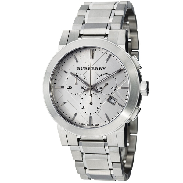 Burberry The City Men's Chronograph Silver Watch BU9350 - 42mm