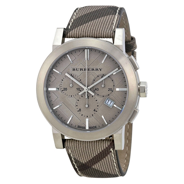 Burberry Men's BU9361 Chronograph Check Fabric Strap Watch
