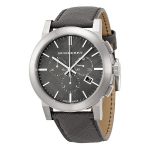 Burberry Men's BU9362 Chronograph Grey Dial Black Leather Watch
