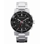 Burberry The City Men's Chronograph Watch - 42mm Silver BU9380 - Black Dial
