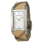Burberry The Pioneer Silver Check Haymarket Watch BU9406