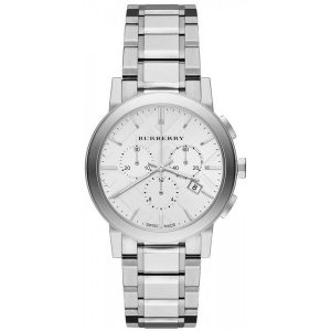 Burberry BU9750 Unisex Chronograph Watch - 40mm Silver Stainless Steel