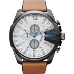 Diesel Mega Chief DZ4280 Men's Brown Leather Watch - 51mm