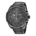 Diesel Mega Chief Chronograph Black Stainless Steel Men's Watch DZ4355