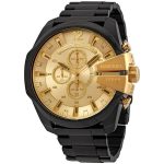 Diesel Mega Chief Chronograph Black & Gold Men's Watch DZ4485