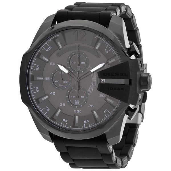 Diesel Mega Chief Chronograph Black Silicone Watch DZ4486