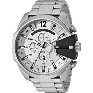 Diesel Mega Chief Chrono Men's Large Silver-Tone Watch DZ4501