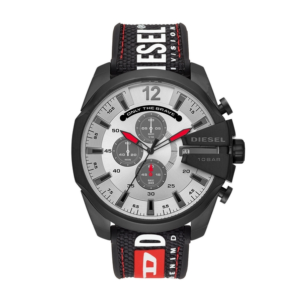 Diesel Mega Chief Chronograph Black Silicone Watch DZ4512