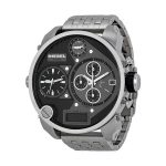 Diesel SBA Oversized Chronograph Silver-Tone Men's Watch DZ7221