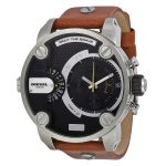 Diesel SBA Oversized Chronograph Men's Watch - Black/Brown (DZ7264)
