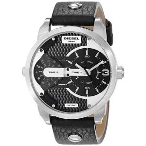 Diesel DZ7307 Men's Black Leather Chronograph Watch