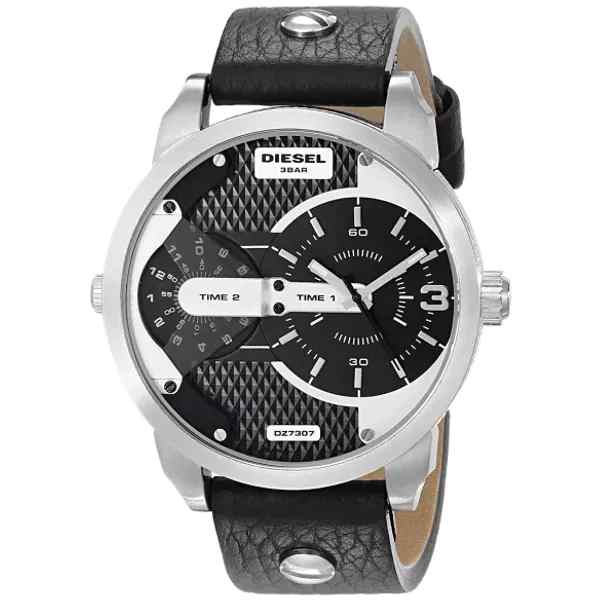 Diesel DZ7307 Men's Black Leather Chronograph Watch