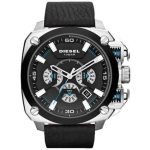 Diesel DZ7345 Men's Oversized Black Leather Watch