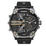 Diesel Mr. Daddy 2.0 Men's Oversized Black & Gold Chronograph Watch DZ7348