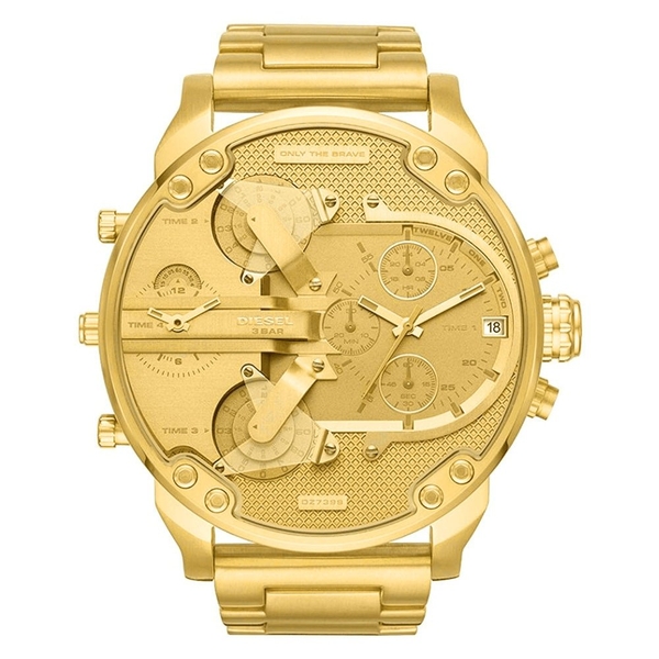 Diesel Mr. Daddy 2.0 Men's Oversized Chronograph Watch - Yellow Gold (DZ7399)