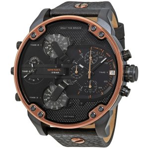 Diesel Mr. Daddy 2.0 Oversized Chronograph Watch DZ7400 - Black/Rose Gold