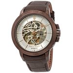 Maserati Ingegno Automatic Skeleton Dial Men's Watch - Bronze/Brown Leather