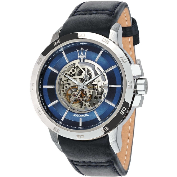 Maserati Ingegno Automatic Blue Open Heart Dial Men's Watch (45mm)