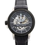 Maserati R8821119007 Men's Automatic Black Dial Leather Strap Watch