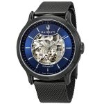 Maserati Epoca Automatic Skeleton Dial Men's Watch (Blue/Gunmetal)