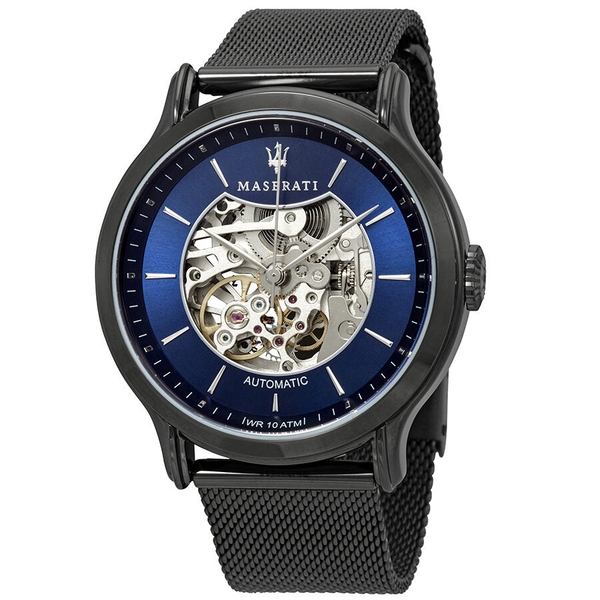 Maserati Epoca Automatic Skeleton Dial Men's Watch (Blue/Gunmetal)