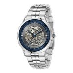 Maserati Ricordo Men's Automatic Watch - Grey Skeleton Dial - Two-Tone Bezel (R8823133003)